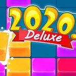 Fargerike blokker stablet sammen med teksten 2020 Deluxe i gule og røde bokstaver