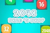 Hvor mange poeng klarer du i dette 2048 drag-and-drop-spillet?