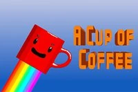 Klassisk spill hvor du unngår og samler, som en flyvende kaffekopp