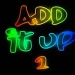 Fargerik tekst i neonstiler på svart bakgrunn som sier ADD it UP 1