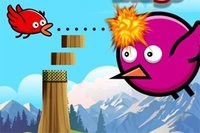Rykk fremover og fly så langt du kan med den sinte lille fuglen din!