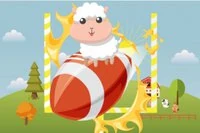 Spill rugby ved å skyte dyrene for å score mål