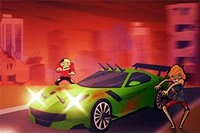 Kjør gjennom apokalypsens trafikk, samle power-ups!
