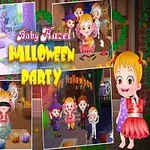 Barn kledd i kostymer feirer halloween med festlige dekorasjoner og aktiviteter