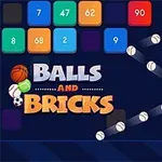 Fargede blokker med tall og en rekke baller som beveger seg diagonalt på en mørk bakgrunn