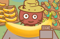 Start din reise på Banana Farm, et spennende casual spill for katteelskere