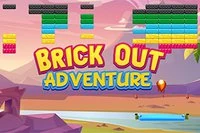 Gøyalt Brick Out Adventure-spill med fargerike brikker