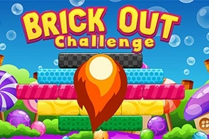 Fargerik illustrasjon med blokker, en oransje flamme, godteri og teksten Brick Out Challenge