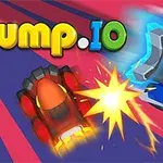 To fargerike kjøretøy kolliderer mens Bump