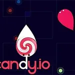 Fargerike dråpeformer og logoen candy