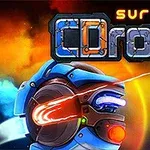 Fargesprakende bilde av en futuristisk robot med lysstråler og teksten Survival CDronde øverst