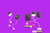 Koble til telefoner som lades ut i dette moderne puzzlespillet!