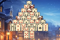Nyt en juleutfordring med Pyramid Solitaire