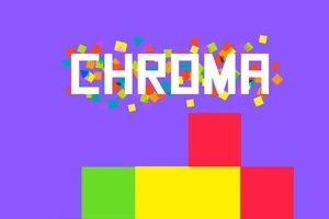 Fargerike blokker med ordet CHROMA på en lilla bakgrunn