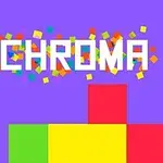 Fargerike blokker med ordet CHROMA på en lilla bakgrunn
