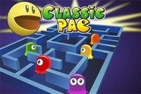 Klassisk Pacman: spis alle gule prikker og unngå spøkelsene