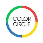 Farget sirkel delt i fire segmenter med fargene grønn, rød, gul og blå, med teksten COLOR CIRCLE i midten