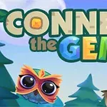 To ugler med store øyne foran skogsbakgrunn med teksten Connect the Gems skrevet i lyse farger