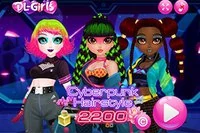 Prinsesser fra ulike land har samlet seg til en trendy Cyberpunk