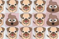Hver dag et nytt Binært puslespill for barn med hund og bæsj