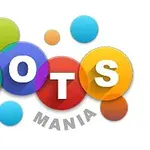 Fargerike sirkler med teksten DOTS i midten og MANIA nedenfor