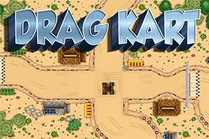 Blå bokstaver som staver DRAG KART over et ørkenomt landskap med stier, vegetasjon og hekker, samt sjakkmålslinje