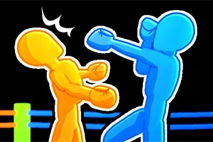 Drunken Boxing 2 To fargerike figurtegninger engasjerer seg i en boksekamp med en svart bakgrunn