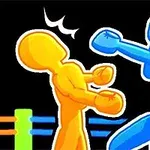 Drunken Boxing 2 To fargerike figurtegninger engasjerer seg i en boksekamp med en svart bakgrunn