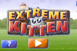 En tegnet katt med store øyne sitter på bokstavene i en fargerik logo med fugl på toppen, med gress og trær i bakgrunnen