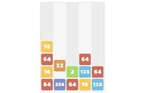 Vertikal versjon av det populære 2048-spillet med fallende blokker kjent fra