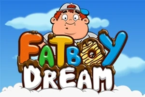 En tegneseriefigur med rødbrunt hår og caps står bak teksten FATBOY DREAM mot en bakgrunn av blå himmel og skyer