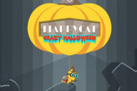 Flappy Cat: Crazy Halloween er et spill med et hint av skrekk-tema