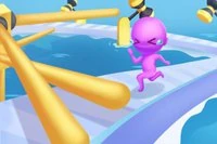 Løpespillet Fun Race 3D er populært, hvor du konkurrerer mot andre figurer