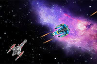 Styr stjerneskipet ditt gjennom en storm av kuler og fiendtlige skip