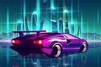 Bilkjøringsspill i et futuristisk tema