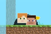 Et morsomt spill for 2 spillere i denne voxel-verdenen