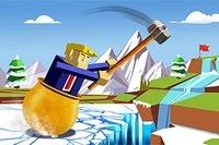 Bruk hammeren din for å krysse snødekte fjell og hjelpe burdyr i Getting Over