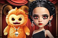 Gloomy Princess viser gotisk stil sammen med sin søte kosebamse