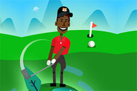 One shot golf-simulator er en kamp mellom golfrivaler om å bli verdens