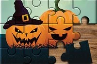 Avslappende puslespill med Halloween-bilder