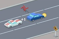 Bli en Stickman Rush-helt i denne byen med imponerende kjøreferdigheter