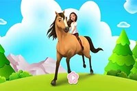 Horse Run 3D er et morsomt hesteløpsspill!
