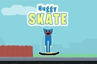 Hjelp Huggy, det blå monsteret, i hans skateboard-eventyr