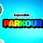 En stilisert figur i profil med skjegg og grønn lue, ved siden av teksten Impossible Parkour i fargerike bokstaver på en blå bakgrunn