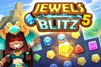 Jewels Blitz 5 er et match-3 spill med mayatempler og mysterier