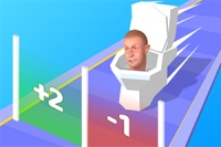Bli med i Skibidi Clash 3D, et populært parkourspill