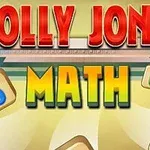 Fargerik tittel med teksten Jolly Jong Math omgitt av tallblokker