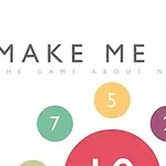 Teksten Make Me Ten - The Game About Numbers vises over flere fargerike sirkler med tallene 10, 7, 5 og 2