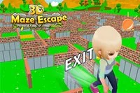 Labyrintflukt 3D er et gratis nettspill for gutter med labyrinttema