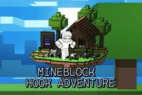 Mineblock Hook Adventure er et morsomt fysikk-ballspill hvor målet er å